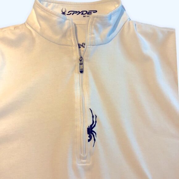 Spyder 1/4 Zip Men’s Pullover White Size Medium - Picture 6 of 16